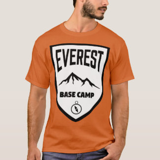 Everest Base Camp Schild schwarz und weiß T-Shirt
