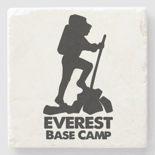 Everest Base Camp Stone Untersetzer (Vorderseite)