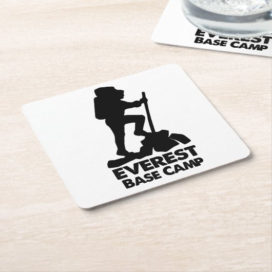 Everest Base Camp-Untersetzer Rechteckiger Pappuntersetzer (angewinkelt)