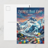 Everest-Basislager Nepal Postkarte (Vorne/Hinten)