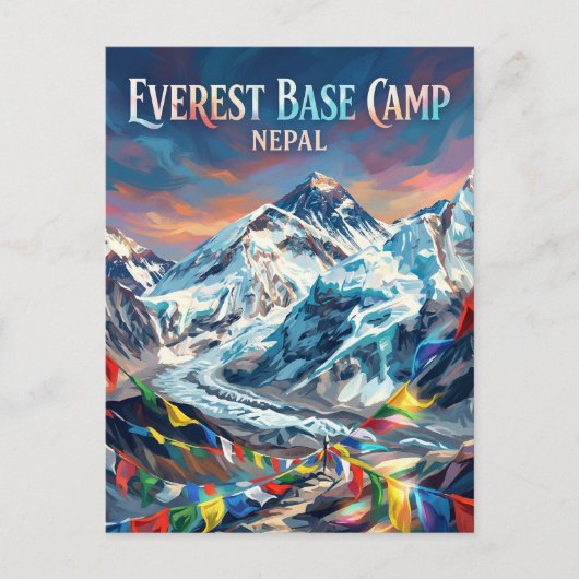 Everest-Basislager Nepal Postkarte (Vorderseite)