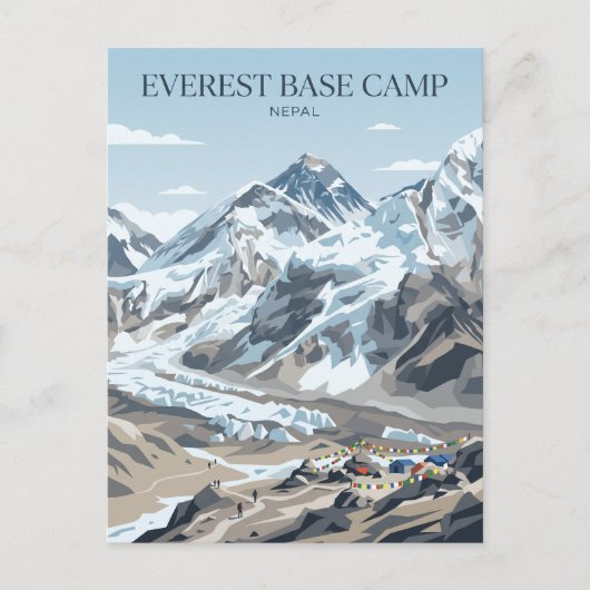 Everest-Basislager Nepal Postkarte (Vorderseite)
