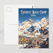 Everest-Basislager Nepal Postkarte (Vorne/Hinten)