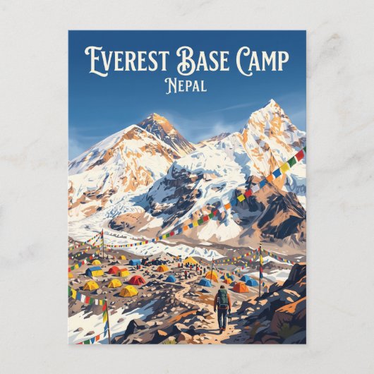 Everest-Basislager Nepal Postkarte (Vorderseite)