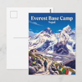 Everest-Basislager-Trekking Nepal Postkarte (Vorne/Hinten)