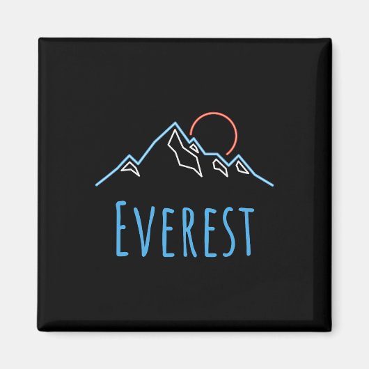 Everest - Bergsteiger Retro Wandern Noveltät Magnet (Vorne)