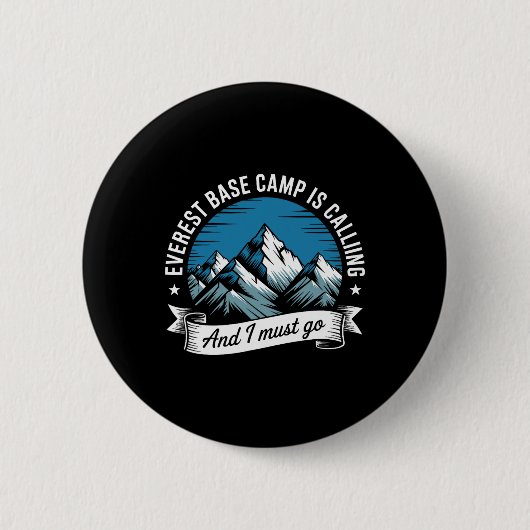 Everest Byse Camp, Outdoor-Schneeberg-Abenteuer Button (Vorderseite)