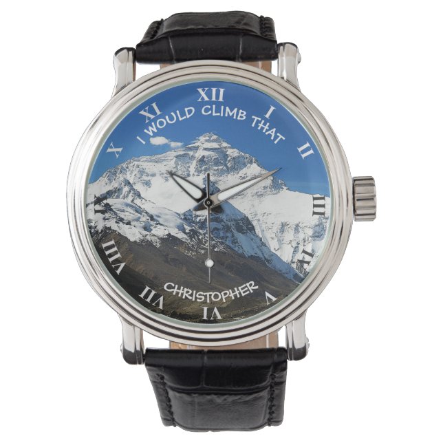 Everest Chomolungma würde ich klettern Armbanduhr (Vorderseite)