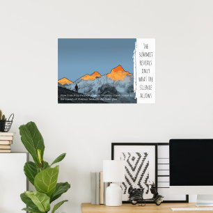 Everest-Sonnenaufgang Kala Patthar Inspirationspos Poster