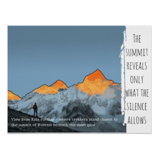 Everest-Sonnenaufgang Kala Patthar Inspirationspos Poster