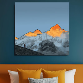 Everest Sunrise Kala Patthar Motivational Artwork Leinwanddruck