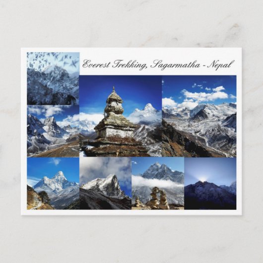 Everest Trekking, Sagarmatha Park, Himalayas Nepal Postkarte (Vorderseite)
