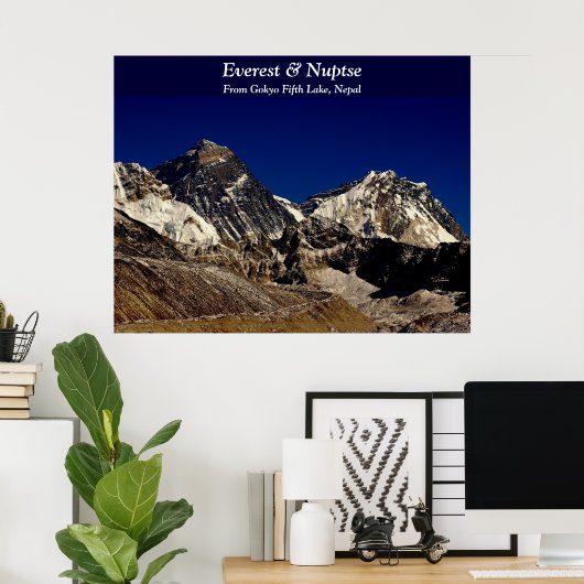 Everest und Nuptse Poster (Heimbüro)