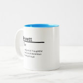 Everett, Boy Personalized Name Mug Zweifarbige Tasse (Vorderseite Links)