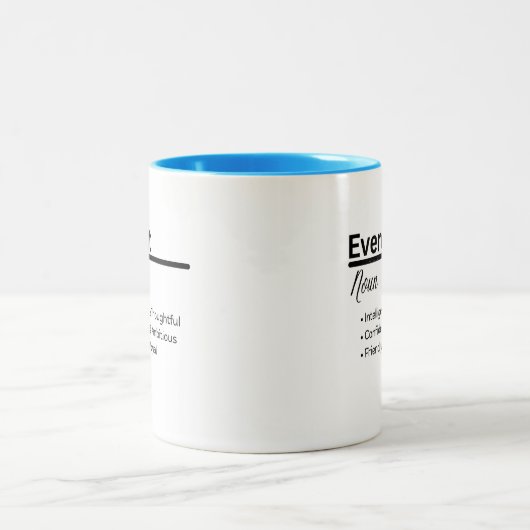 Everett, Boy Personalized Name Mug Zweifarbige Tasse (Mittel)