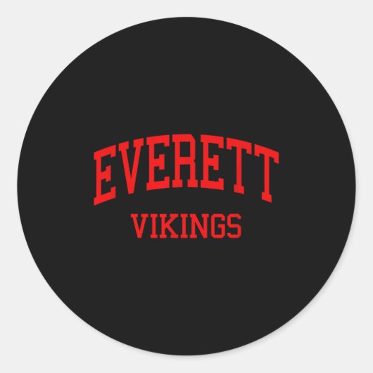 Everett High School HS Lansing MI Retro  Runder Aufkleber (Vorderseite)