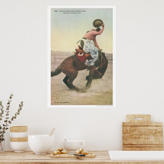 Everett McGucin auf Blue Dog Cheyenne Frontier Day Poster (Küche)