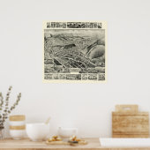 Everett, PA Panoramic Karte - 1905 Poster (Küche)