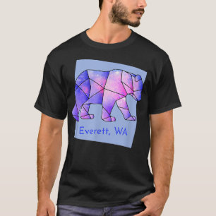 Everett WA Galaxy Bear Abstrakt Geometrie Tier T-Shirt