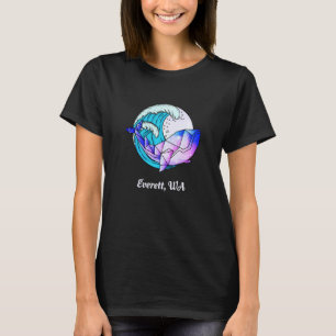 Everett Wa Japanisch Paint Geometric Orca Killer W T-Shirt