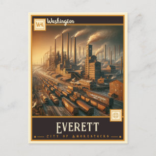 Everett, Washington Antike Postkarte