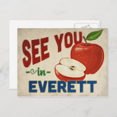 Everett Washington Apple - Vintage Travel Postkarte (Vorne/Hinten)
