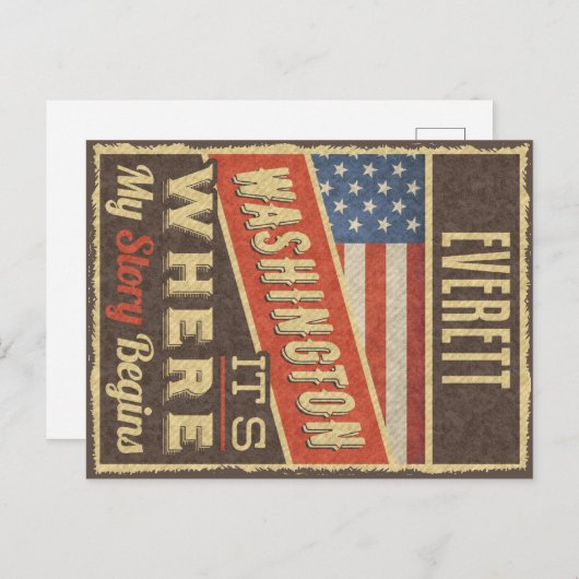Everett Washington Postkarte (Vorne/Hinten)