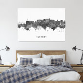 Everett Washington Skyline BW Leinwanddruck (Insitu (Schlafzimmer))
