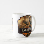 Everett, Washington| Vintag Kaffeetasse (VorderseiteRechts)