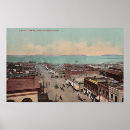 Everett, WAView of Hewitt Ave.Everett, WA Poster (Vorne)