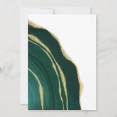 Everglade agate, Forest Green Hochzeit Einladung (Rückseite)