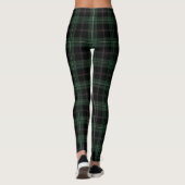 Everglade, keltisch grün, schwarzer Tartan; Karier Leggings (Rückseite)