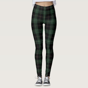 Everglade, keltisch grün, schwarzer Tartan; Karier Leggings