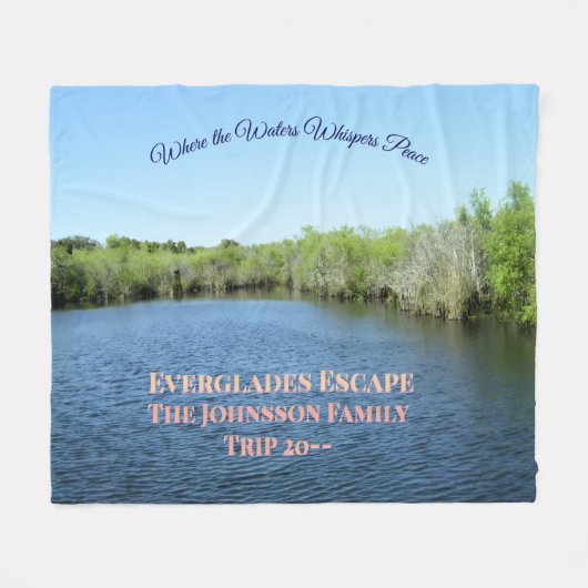 Everglades Landschaftsbild Fleecedecke (Vorderseite (Horizontal))