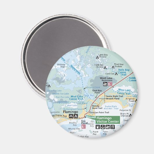 Everglades map magnet (Vorderseite/Rückseite)