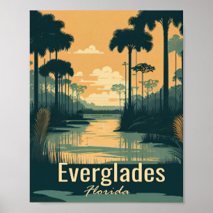 Everglades Minimalistisch Vintag Art Poster