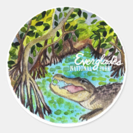 Everglades National Park Aqucolor Runder Aufkleber