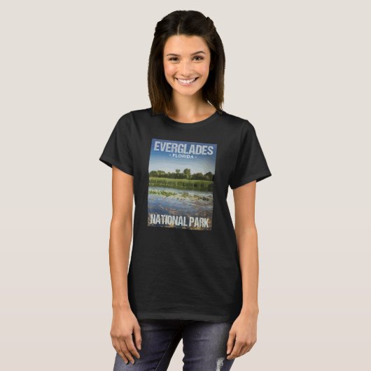 Everglades National Park Florida Poster Design T-Shirt (Vorne ganz)