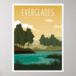 Everglades National Park Florida USA Travel Poster