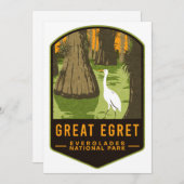 Everglades National Park Great Egret Feiertagskarte (Vorne/Hinten)