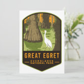 Everglades National Park Great Egret Feiertagskarte (Stehend Vorderseite)
