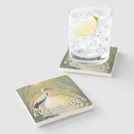 Everglades National Park | Wasserfarben-Storch Steinuntersetzer