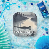 Everglades National Park | Watercolor Alligator Pappteller (Party)