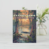 Everglades Nationalpark Alligator Florida Karte (Stehend Vorderseite)