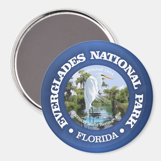 Everglades-Nationalpark (egret) Magnet (Vorderseite/Rückseite)