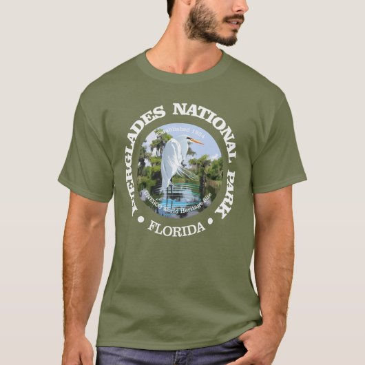 Everglades-Nationalpark (egret) T-Shirt (Vorderseite)
