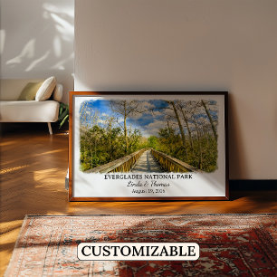 Everglades Nationalpark Florida, Aquarell Poster