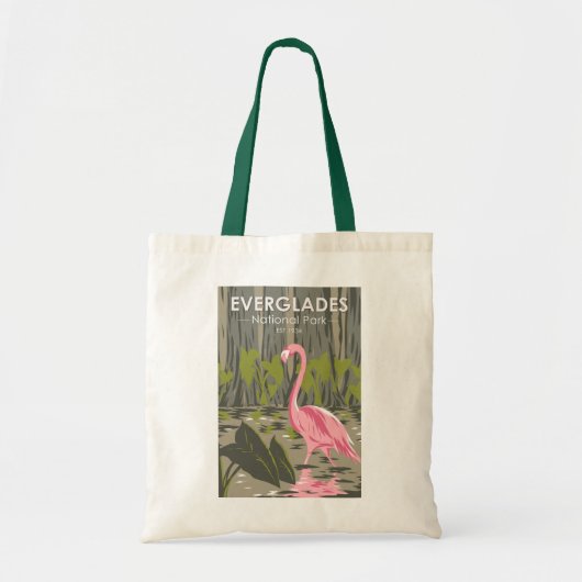 Everglades Nationalpark Florida Flamingo Vintag Tragetasche (Vorne)
