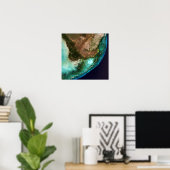 Everglades Nationalpark Florida Keys Satellite Poster (Heimbüro)