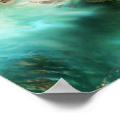 Everglades Nationalpark Florida Keys Satellite Poster (Ecke)